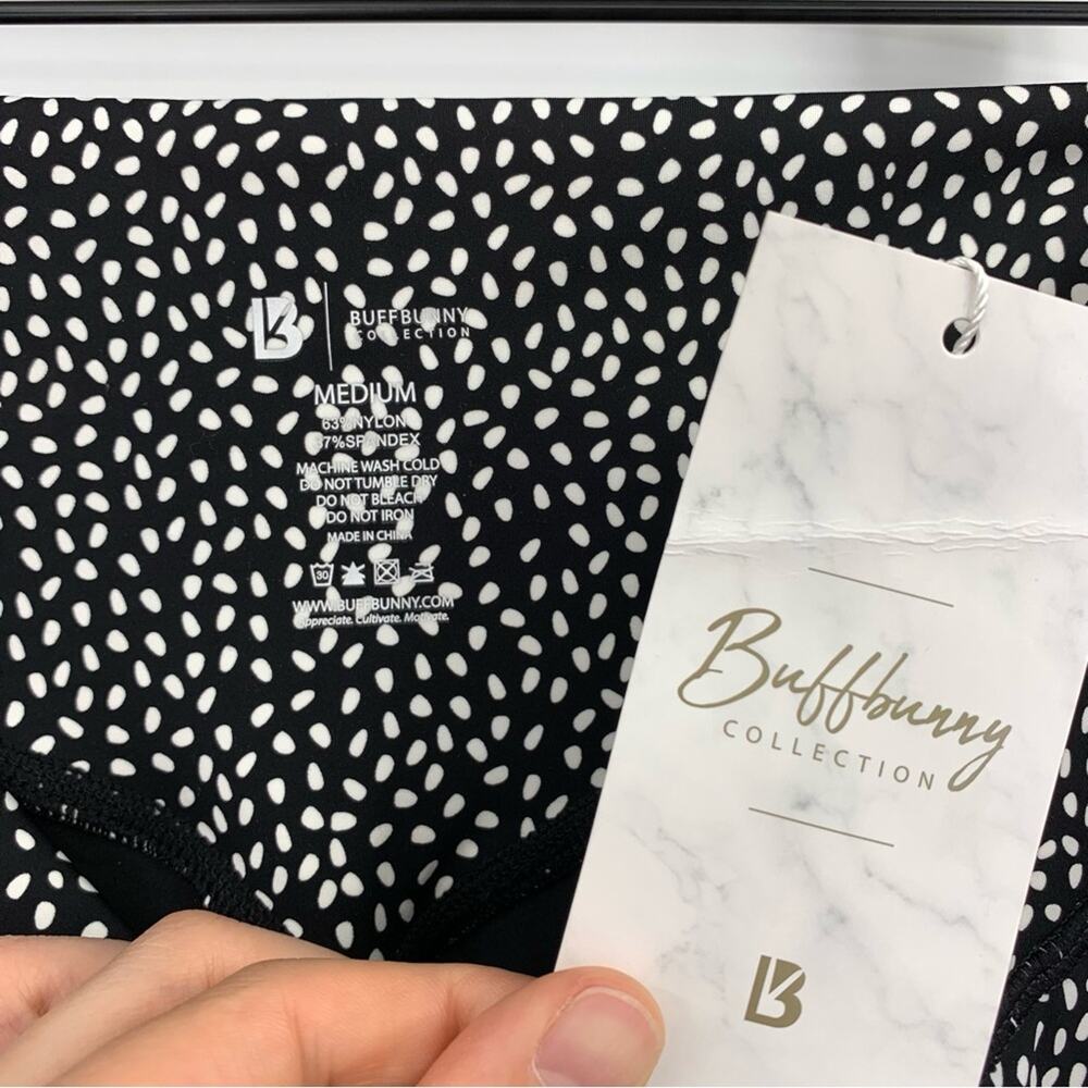 NWT BUFFBUNNY Succulent Skort Black White Polka Dot M - Picture 4 of 6
